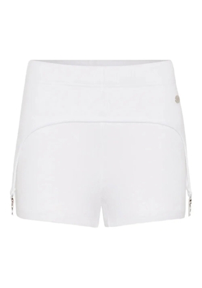 Jean Paul Gaultier ribbed garter cotton shorts - White