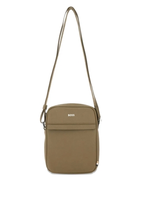 BOSS logo strap messenger bag - Neutrals