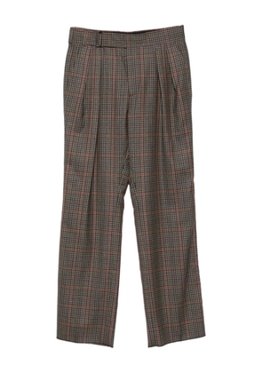 Paul Smith check pleated trousers - Brown