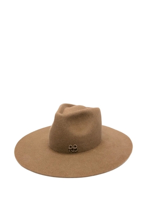Ruslan Baginskiy felt wide-brim fedora hat - Brown
