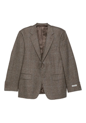 Canali textured two-button jacket - Brown