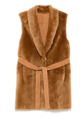 Desa 1972 shearling sleeveless coat - Brown