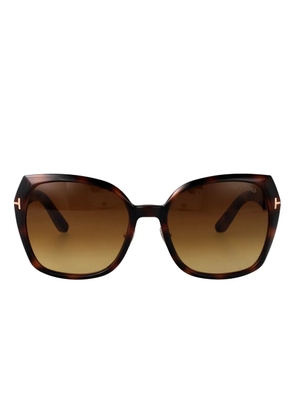 TOM FORD Eyewear tortoiseshell-pattern square-frame sunglasses - Brown