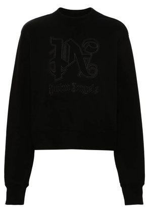 Palm Angels Monogram Statement cotton sweatshirt - Black