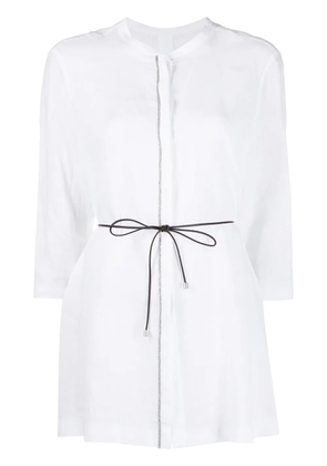 Fabiana Filippi tie-waist buttoned shirt - White