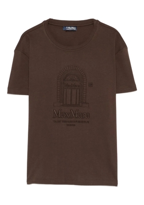 'S Max Mara embroidered-graphic T-shirt - Brown