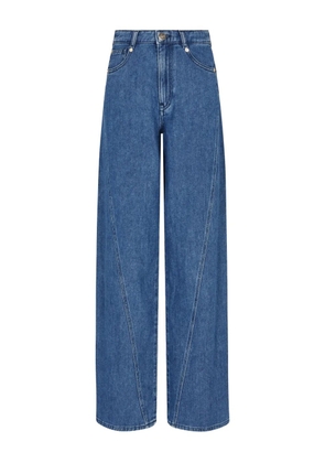 Emporio Armani diagonal-seam jeans - Blue