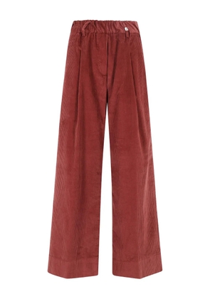 Myths ribbed velvet trousers - Red