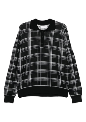 Ernest W. Baker checked polo shirt - Black