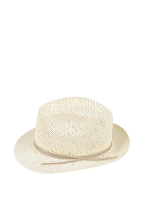 Altea perforated straw fedora - Neutrals