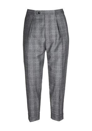 Berwich pleated cuffed trousers - Grey