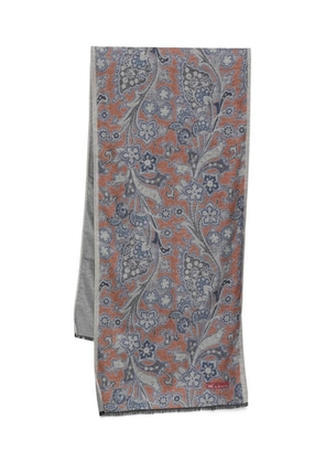 Kiton paisley scarf - Grey