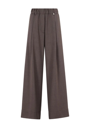 Myths pleated straight-leg trousers - Brown