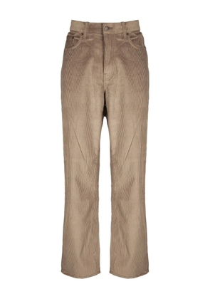Haikure corduroy straight-leg trousers - Brown