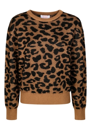 Sun68 animal-print crew-neck sweater - Brown