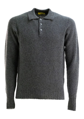 Drumohr button-fastening wool polo shirt - 670 GREY