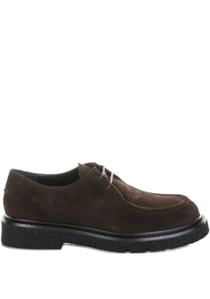 GUGLIELMO ROTTA lace-up suede loafers - Brown