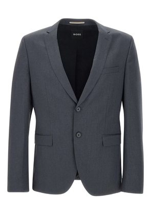 BOSS peak-lapel wool blazer - Grey