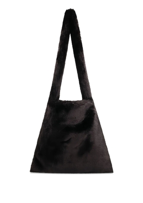 BB Couture furry-texture beaver shoulder bag - Black