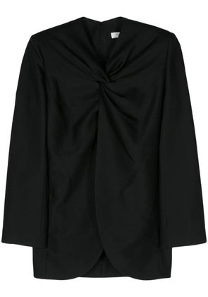 GIA STUDIOS knot-detail twill blouse - Black