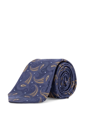 Kiton paisley tie - Blue