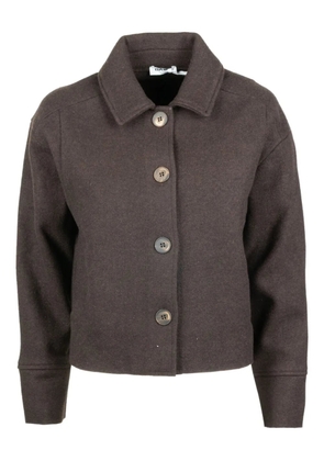 Base Milano button collared jacket - Brown