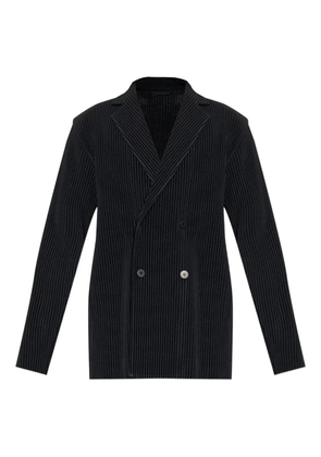 Homme Plissé Issey Miyake plissé double-breasted blazer - Black