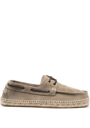 Manebi lace-up suede espadrilles - Neutrals