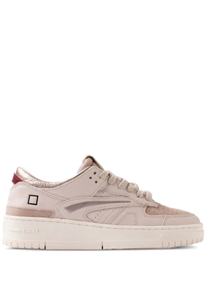 D.A.T.E. Torneo metallic-panel leather sneakers - Pink