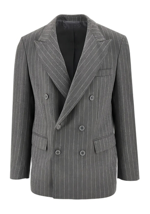 MARSEM pinstriped double-breasted blazer - Grey