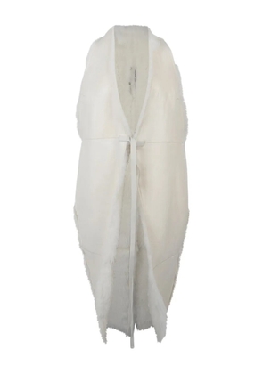 Rick Owens cyclops fur coat - White