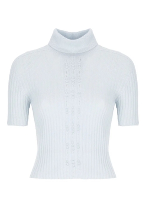 Vanisè ribbed turtleneck top - Blue