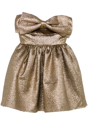 Self-Portrait metallic mini dress - Gold
