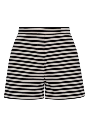 Max Mara striped high-waisted shorts - Black