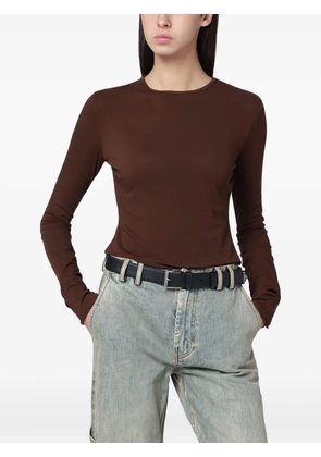 ENTIRE STUDIOS long-sleeves crew-neck T-shirt - Brown