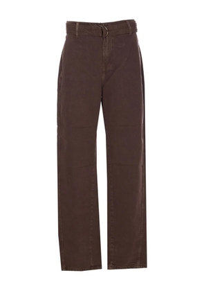 LIU JO logo-patch belted jeans - Brown