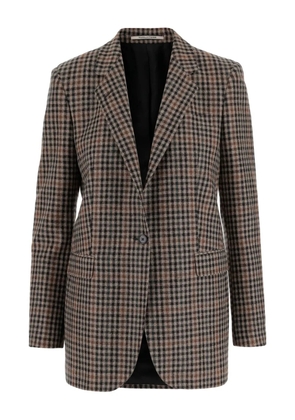 Tagliatore check-pattern virgin-wool blazer - Brown