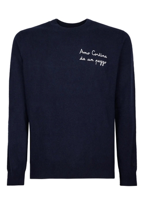 MC2 Saint Barth embroidery crew-neck sweater - Blue