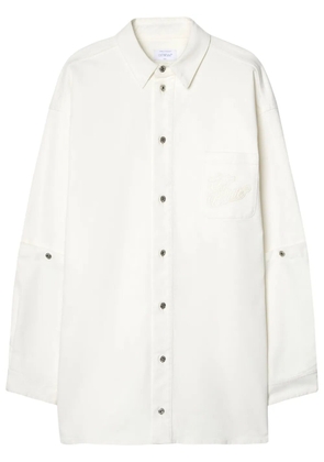 Off-White 90s logo-appliqué cotton shirt
