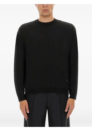 Moschino logo-embroidered sweater - Black