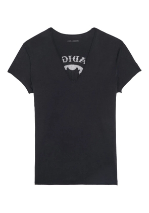 Zadig&Voltaire v-neck logo t-shirt - Black