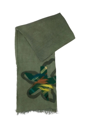 Exquisite J floral-graphic scarf - Green