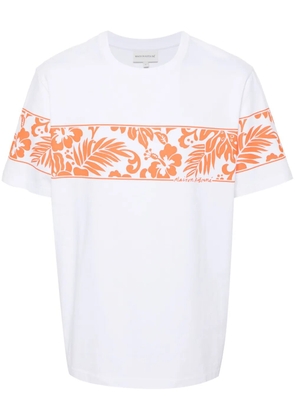 Maison Kitsuné floral-print cotton T-shirt - White