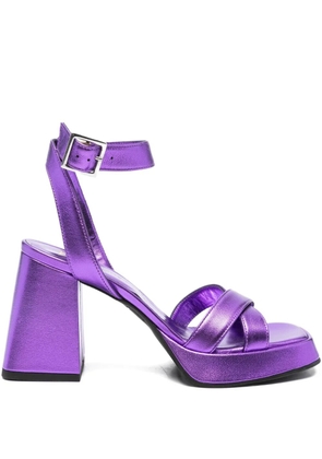 GIANPAOLO VIOZZI 95mm ankle-strap sandals - Purple