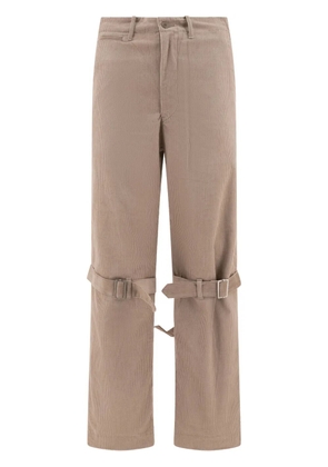 KAPITAL buckle-strap trousers - Grey