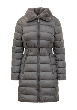 Michael Michael Kors fur trim longline jacket - Grey