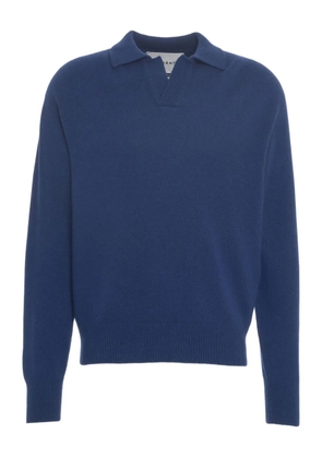 AMARANTO knitted polo shirt - Blue