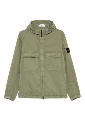 Stone Island hooded patch-pocket jacket - Green