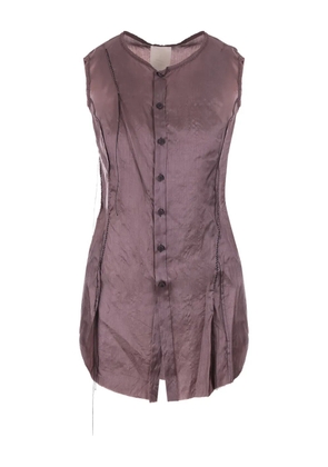 PHAEDO STUDIOS button-front raw-edge top - Purple