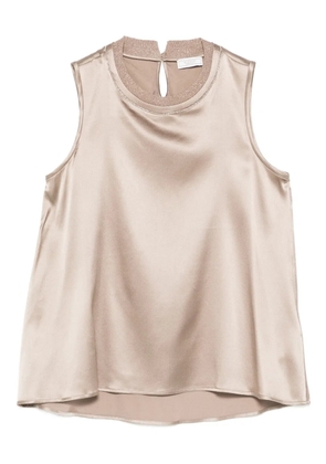 Peserico keyhole-detail top - Neutrals